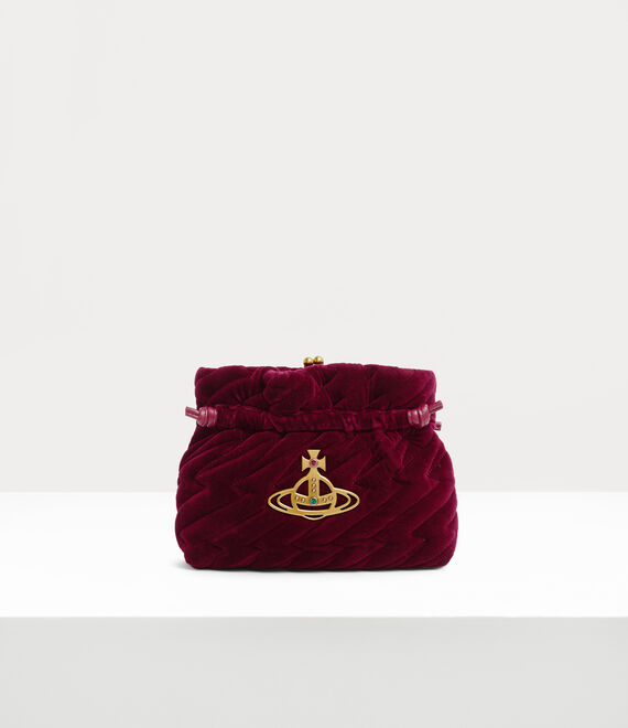 Vivienne Westwood eva small clutch in burgundy